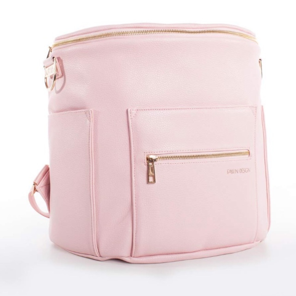 Fawn Design PINK leather backpack BNWT